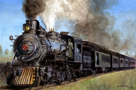 Dale Jackson - Steam Locomotive Watercolor Painting