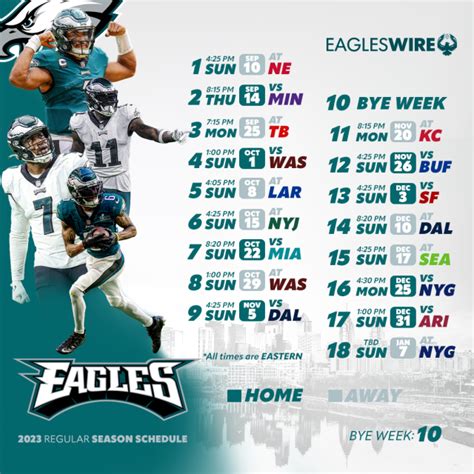 Eagles Schedule 2024 Season Printable