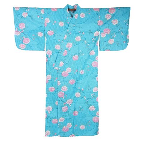 Sakura Pattern Turquoise Yukata | Shop | Japanese Style