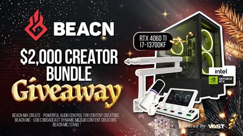 Win a $2,000+ RTX 4060 Ti Gaming PC & Creator Bundle from BEACN & Vast - OzBargain Competitions