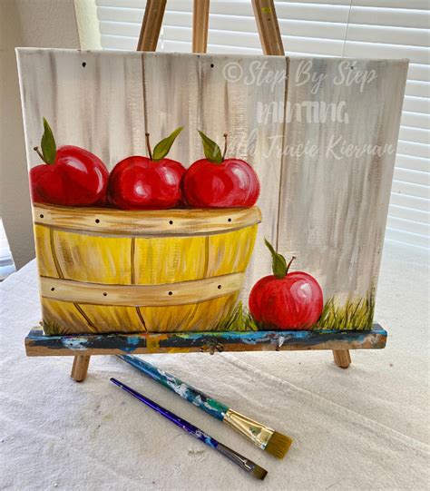 How To Paint An Apple With Acrylics - Apple Picking Basket