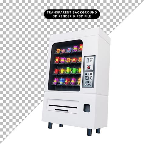 Premium PSD | 3d illustration of vending machine