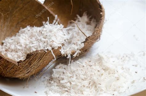 Freshly grated coconut — Stock Photo © techiya #107864694