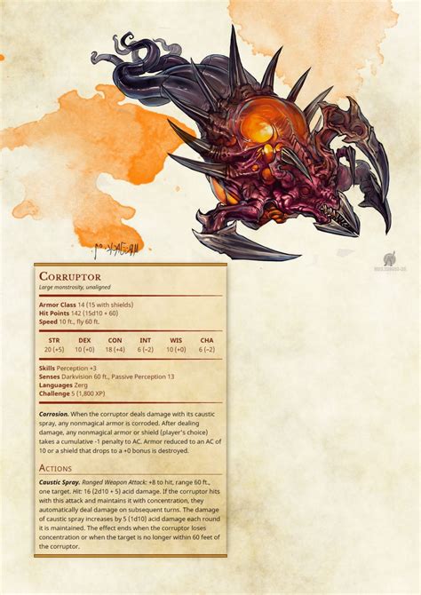 DnD 5e Homebrew — Starcraft Monsters Part 2 by caniswolfman24 Dungeons ...