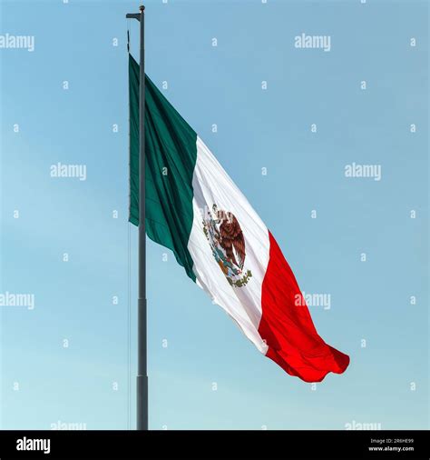 Mexican flag on Zocalo main square, Mexico City, Mexico Stock Photo - Alamy