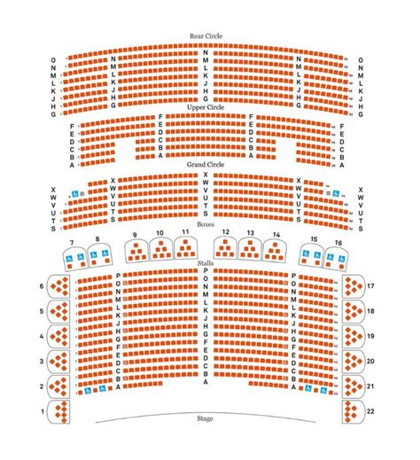 an auditorium seating plan with rows of seats