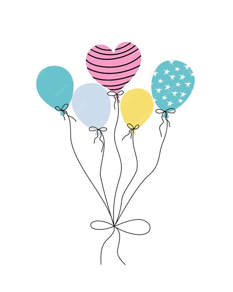 Premium Vector | Colorful balloons on a white background Vector flat image