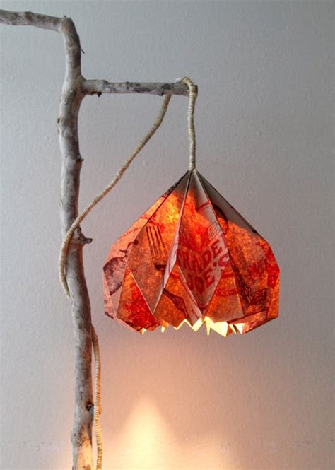 Easy DIY Pendant Light with Beautiful Origami Lampshade - A Piece of Rainbow