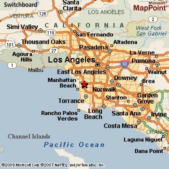 Hawthorne, California Area Map & More