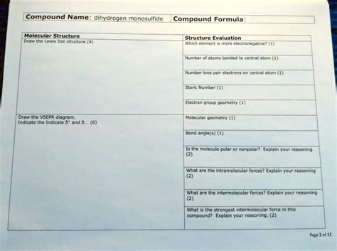 compound namedihydrogen monosulfide compound formula molecular structure drar the lewls dot ...