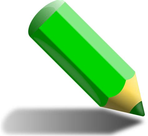 Clipart - Green pencil