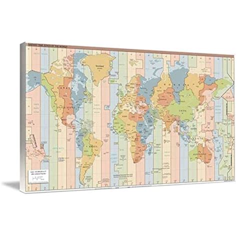 Pacific Centred Time Zone Wall Map Of The World Large X 31 Laminated | ubicaciondepersonas.cdmx ...