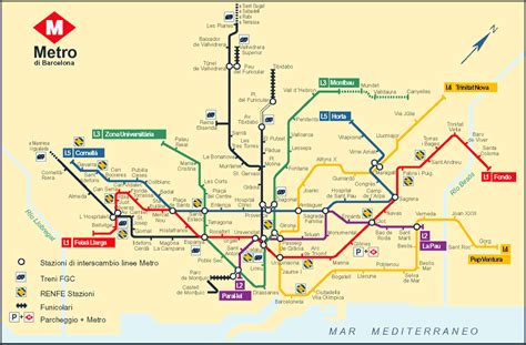 Mappa Metro Barcellona