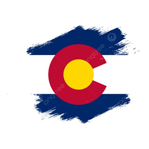 Usa State Colorado Vector Flag Design Template, Flag, Vector Flag, Grunge Flag PNG and Vector ...