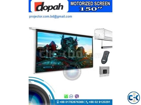 150 Inch Electric Motorized Projector Screen | ClickBD