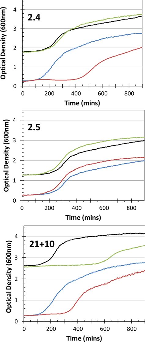 Growth curves of E. coli transformed with different mutants from the... | Download Scientific ...