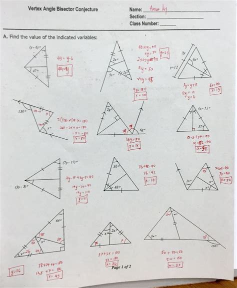 Worksheet Triangle Sum And Exterior Angle Theorem | Geometry worksheets, Triangle worksheet ...