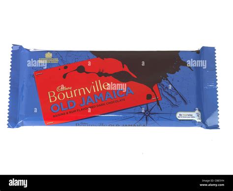 Branded Packaging Of Bournville Old Jamaica Chocolate Bar Isolated Against A White Background ...