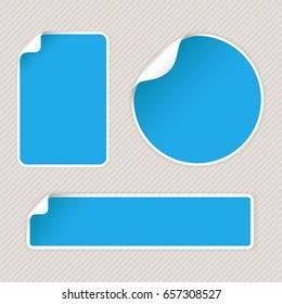 Blue Sticker Labels White Corner On Stock Vector (Royalty Free) 657308527 | Shutterstock