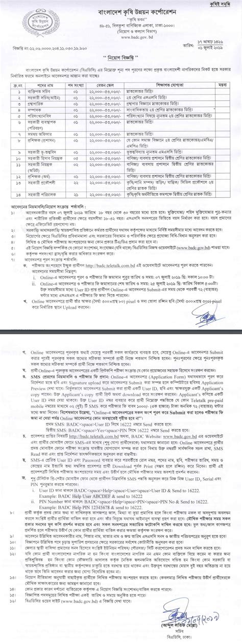 Assistant Director Job Circular - Apply Procedure 2019 – badc.gov.bd