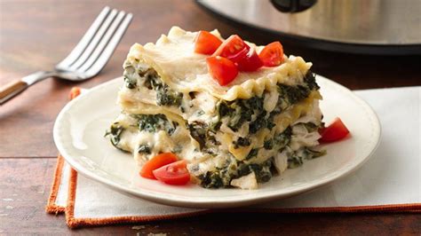 Slow-Cooker Spinach Alfredo Lasagna