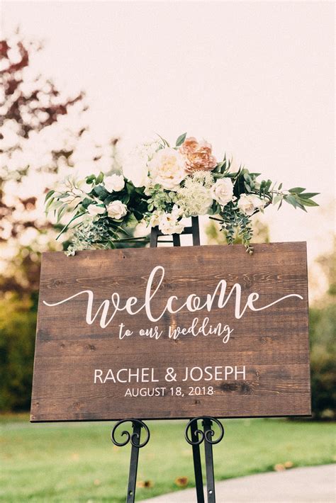 Wedding Welcome Sign Welcome to our Wedding Wood Wedding - Etsy 日本