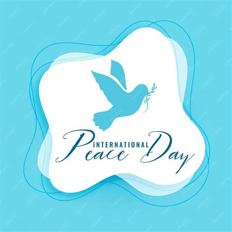 Free Vector | Modern style peace day banner with bird and leaf design ...