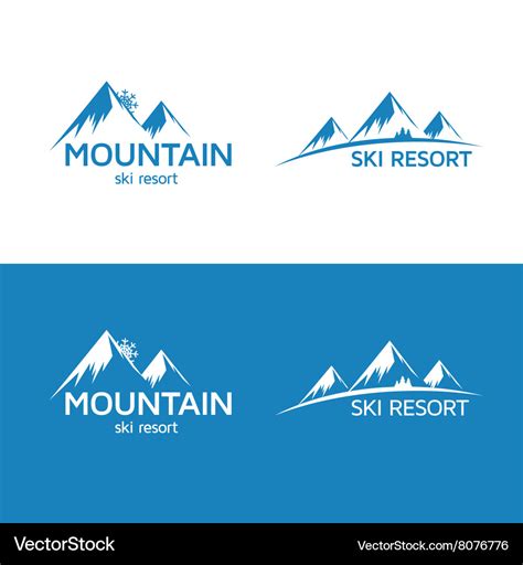 Ski resort logo Royalty Free Vector Image - VectorStock