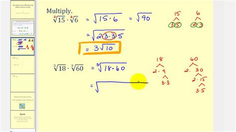 Introduction to Multiplying Radicals - YouTube