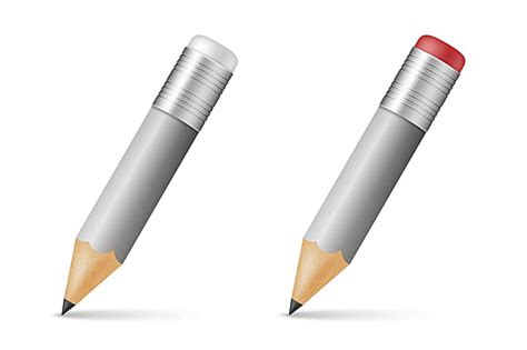 Gray Wooden Sharp Pencils Realistic Write Drawing Vector, Realistic, Write, Drawing PNG and ...