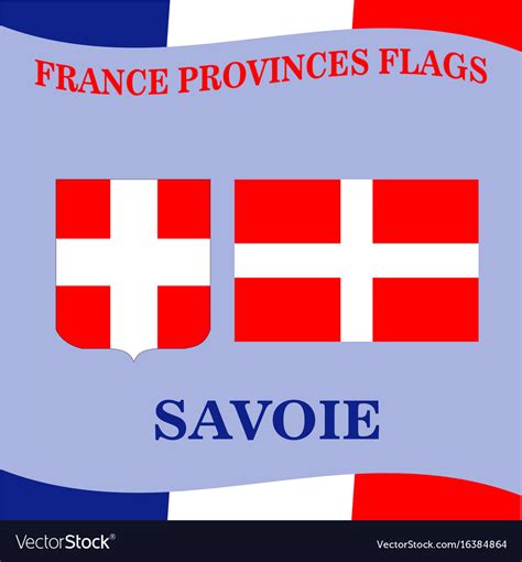 Flag of french province savoie Royalty Free Vector Image