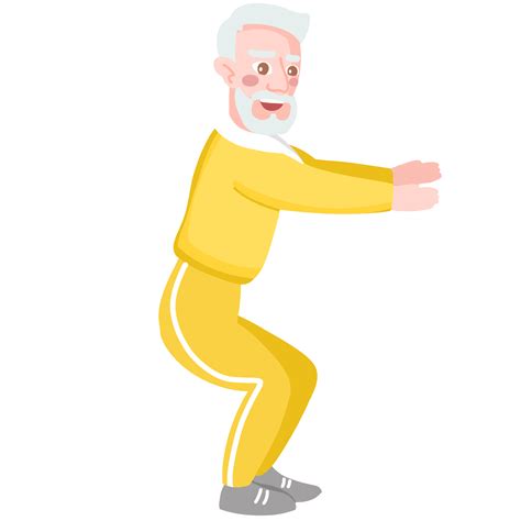 Grandfather wearing sport wear work out. Old man, grandparent doing ...