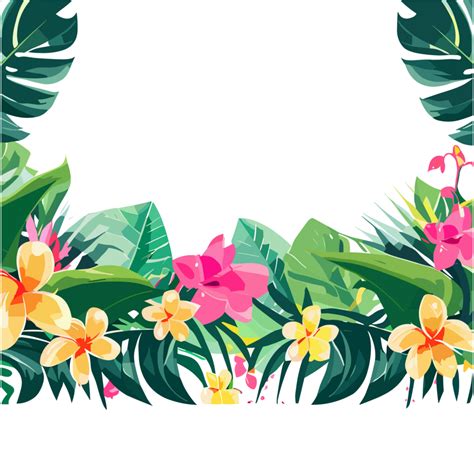 Flower border clipart transparent background 24029966 PNG