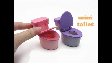 DIY Miniature Doll Mini Toilet Bathroom - With working cover! Easy ...