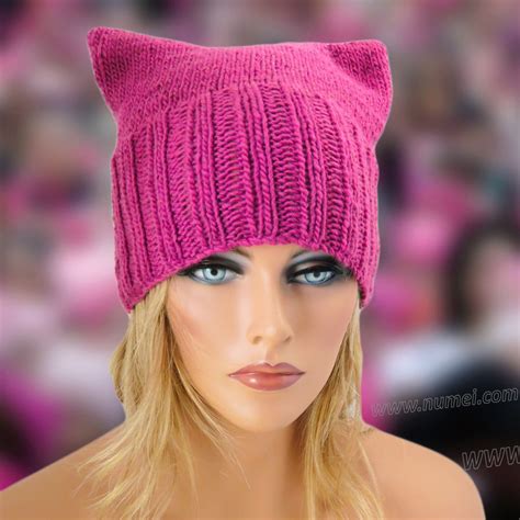 Free Knitting Pattern: Cat Ears Hat (Pattern 3) | Cat ear hat pattern, Cat ears hat, Cat ear hat ...