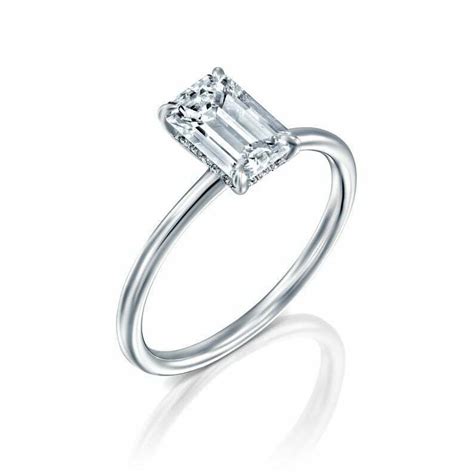 1 CT Classic Baguette Cut Solitaire Diamond Ring Gorgeous - Etsy