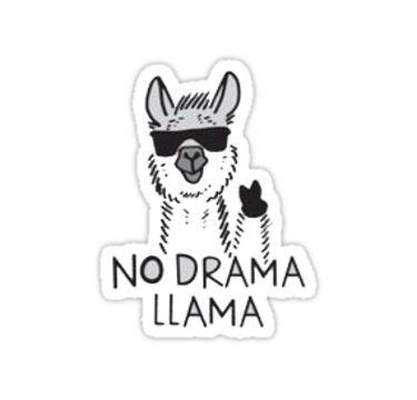 no drama llama Sticker by stickersnstuff in 2021 | Cute stickers, Work ...