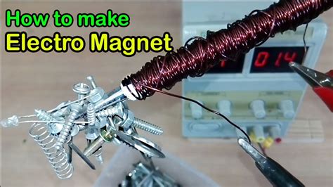 How to make Electromagnet at home easy | science project | Easy science ...