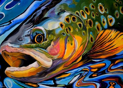 Rainbow Trout, 2015 by Abi Whitlock | Trout art, Trout painting, Fish art