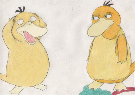 Misty turns into a Psyduck by goodtimesroll44 on DeviantArt