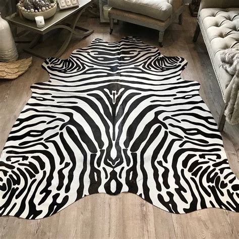 Zebra Print Cowhide Hide Rug Large Dark Chestnut Brown By Cowshed Interiors | notonthehighstreet.com