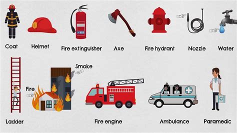 Fire Safety Firefighter Vocabulary Word Cards With Re - vrogue.co