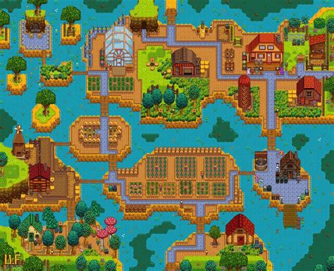 Stardew Valley - Riverland Farm | Full Farm View in Summer