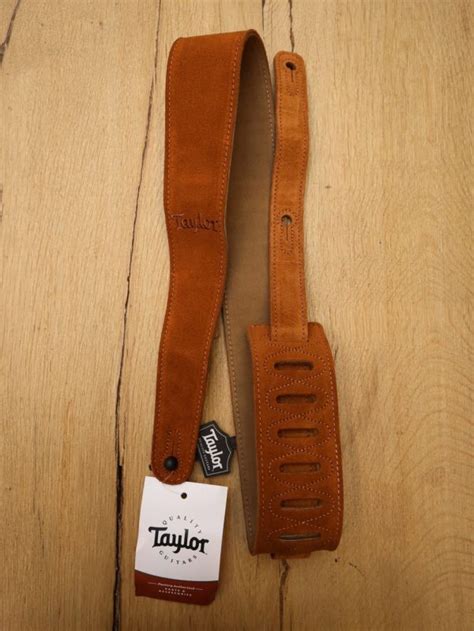 Taylor Embroidered Suede Honey Guitar Strap - Kauffmann's Guitar Store