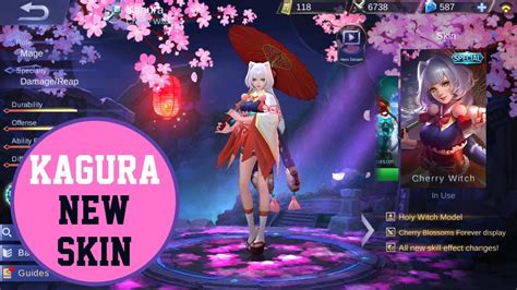 Wallpaper Mobile Legend Kagura Cherry Witch - HD Wallpaper