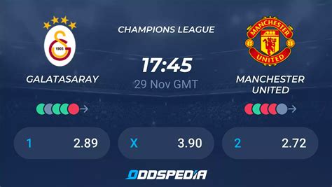 Galatasaray vs Manchester United» Predictions, Odds, Live Score & Stats