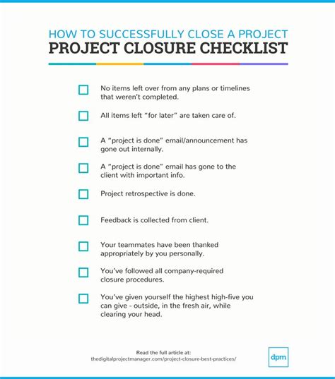 Project Closeout Checklist Sample Awesome Close Your Projects Successfull… | Project management ...