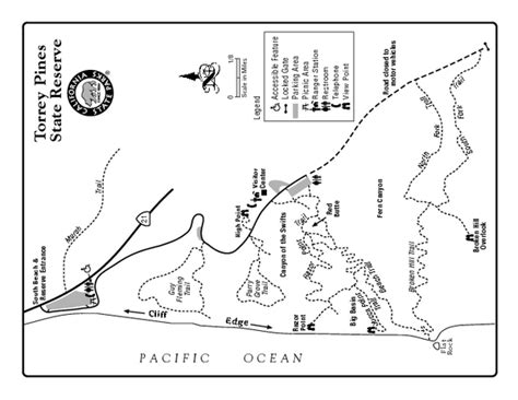 Torrey Pines State Reserve Trail Map - 12600 N Torrey Pines Rd San Diego CA • mappery
