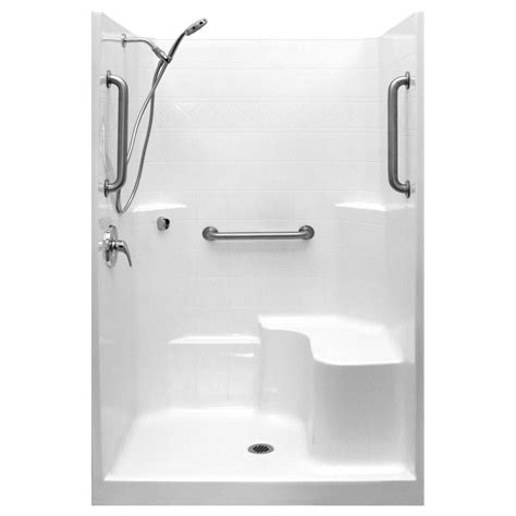 Ella Classic-SA 37 in. x 48 in. x 80 in. 1-Piece Low Threshold Shower ...