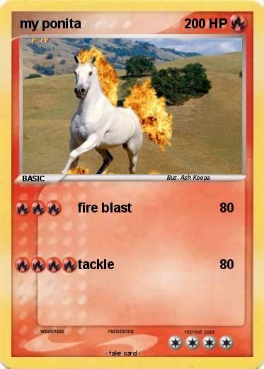 Pokémon my ponita - fire blast - My Pokemon Card